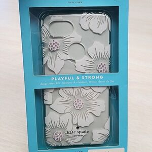 Kate Spade Flexible Hardshell Case For Google Pixel 2 XL Flowers Rhinestones‎